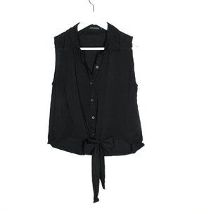 Love Culture Black Button down Tank